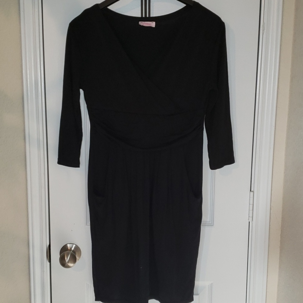 Black Dress with Pockets - Picture 3 of 4